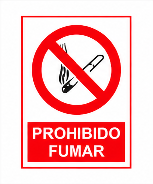 Cartel Prohibido Fumar 30x40 cm