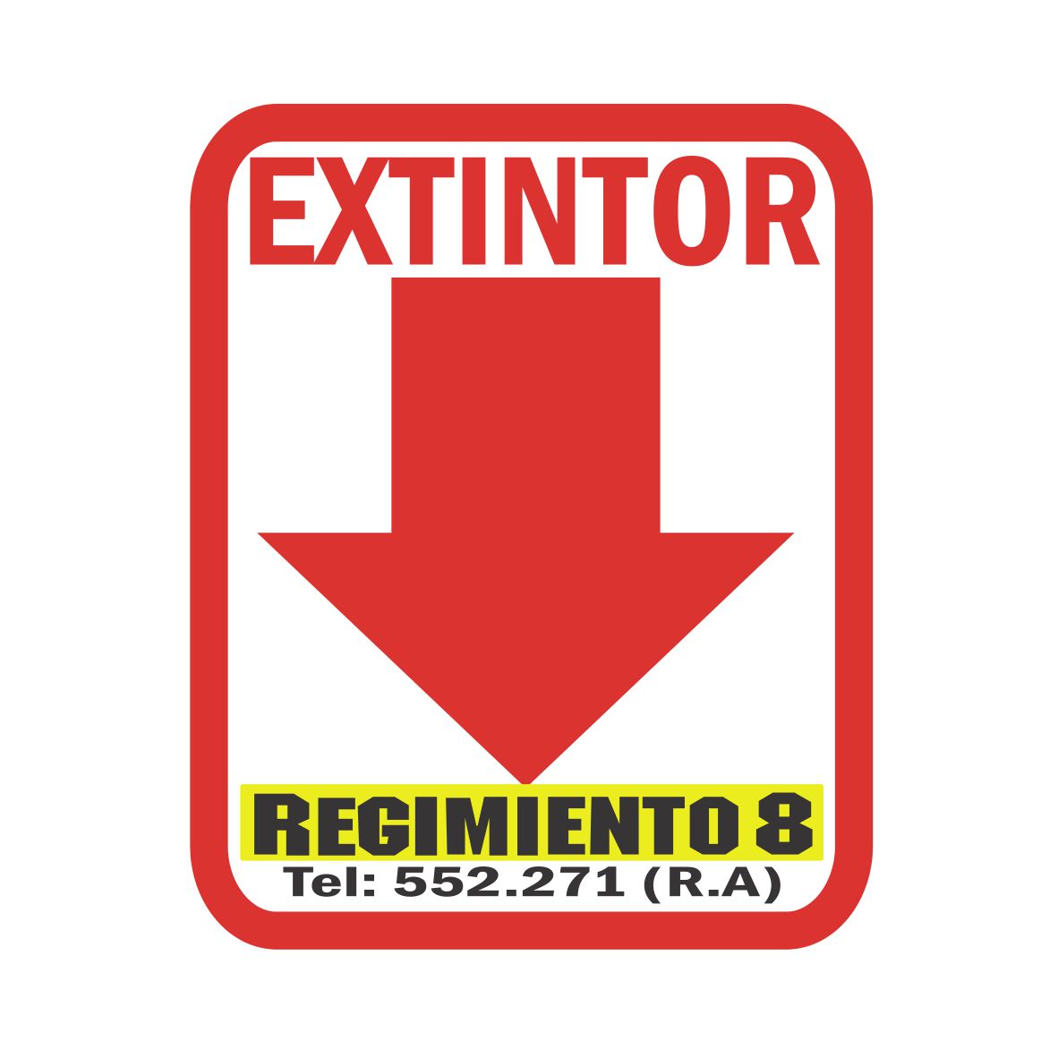 Cartel Extintor 20 x 25