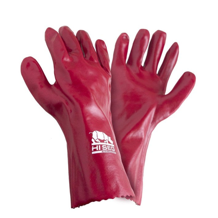 Guante de PVC Rojo HI-SEG
