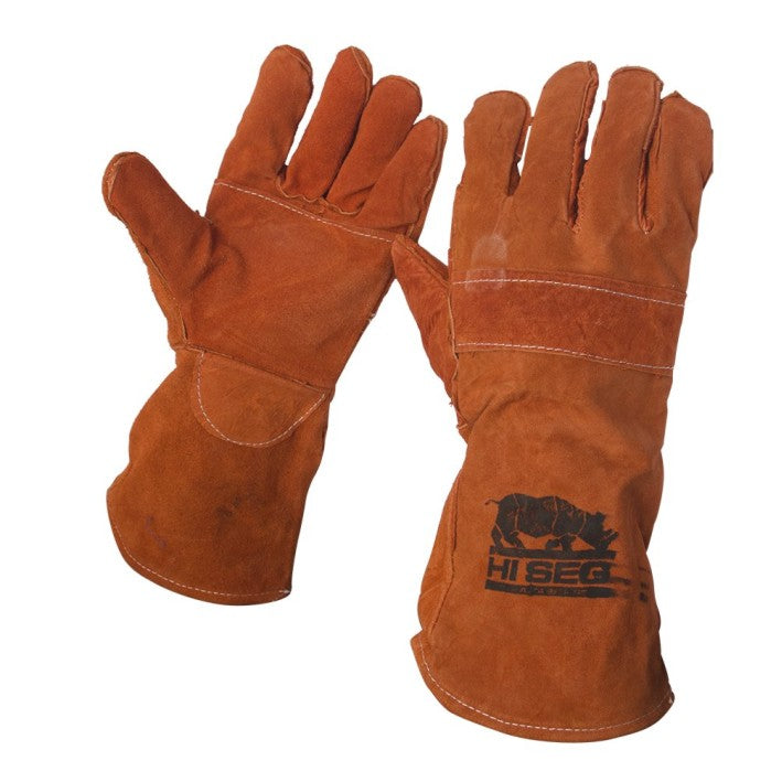 Guante Cuero Soldador Naranja HI-SEG