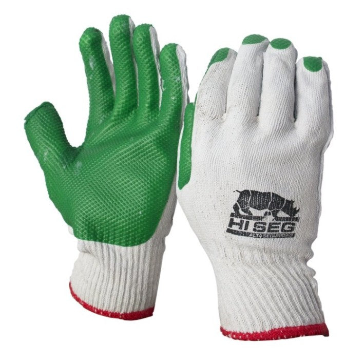Guante Algodón Bañado Verde HI-SEG