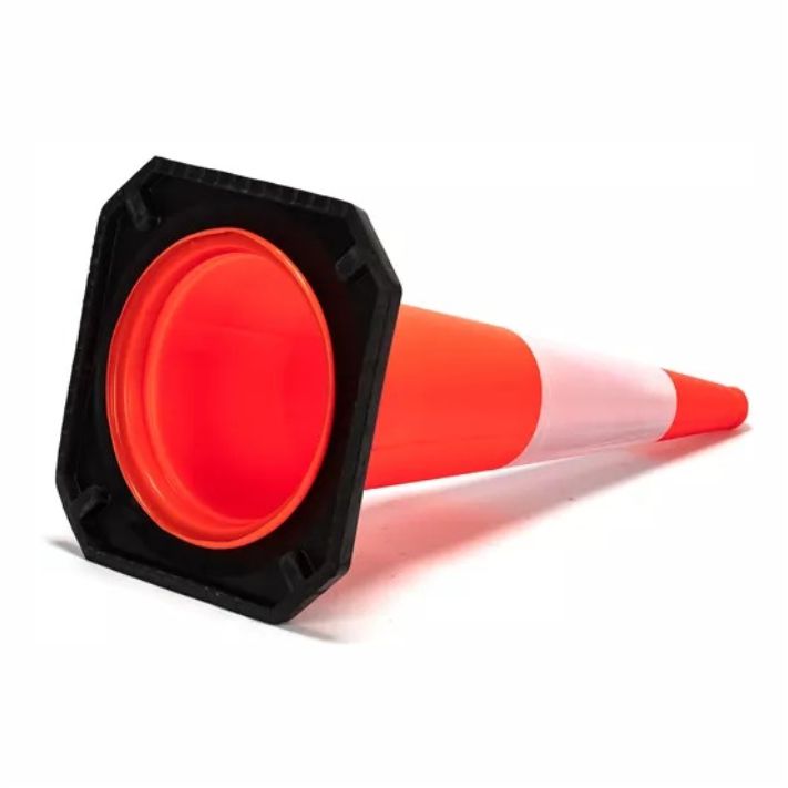 Cono Reflectivo PE con Base Negra HI-SEG