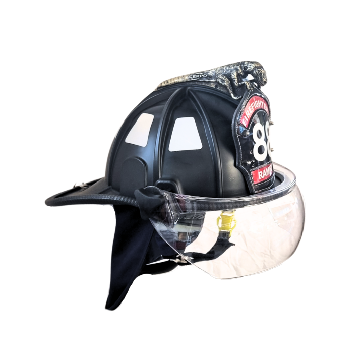 Casco para Bombero SOS Negro Ceppo