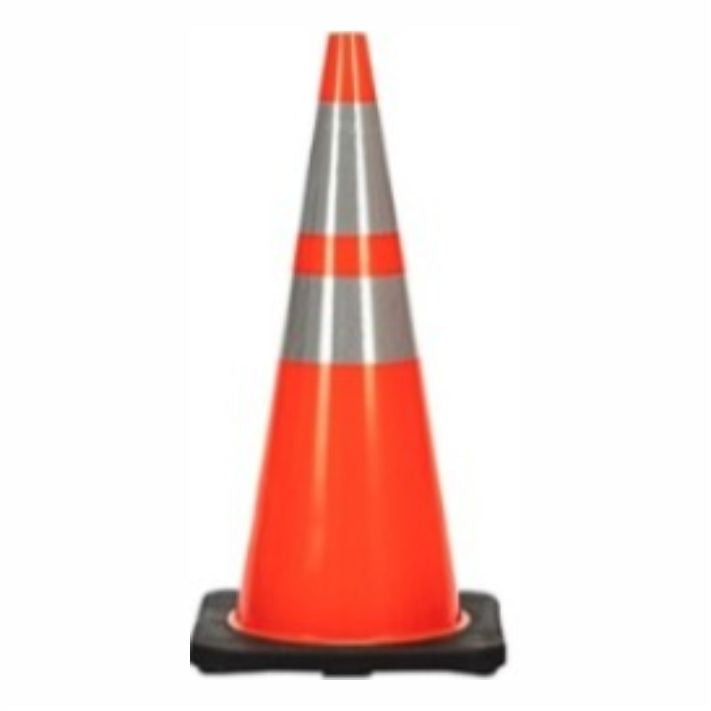Cono Reflectivo PVC con Base Negra HI-SEG