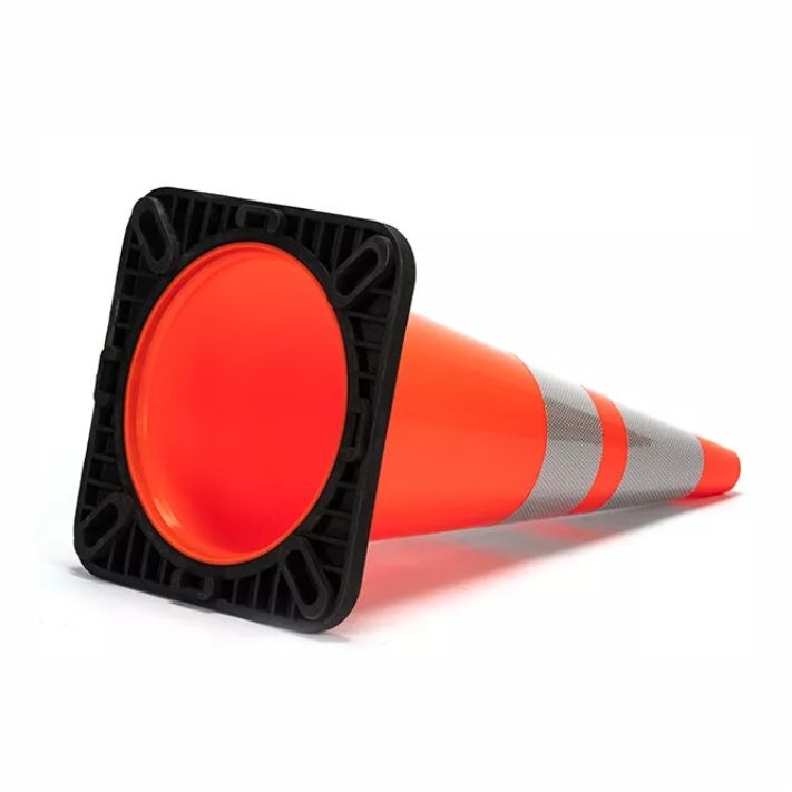 Cono Reflectivo PVC con Base Negra HI-SEG