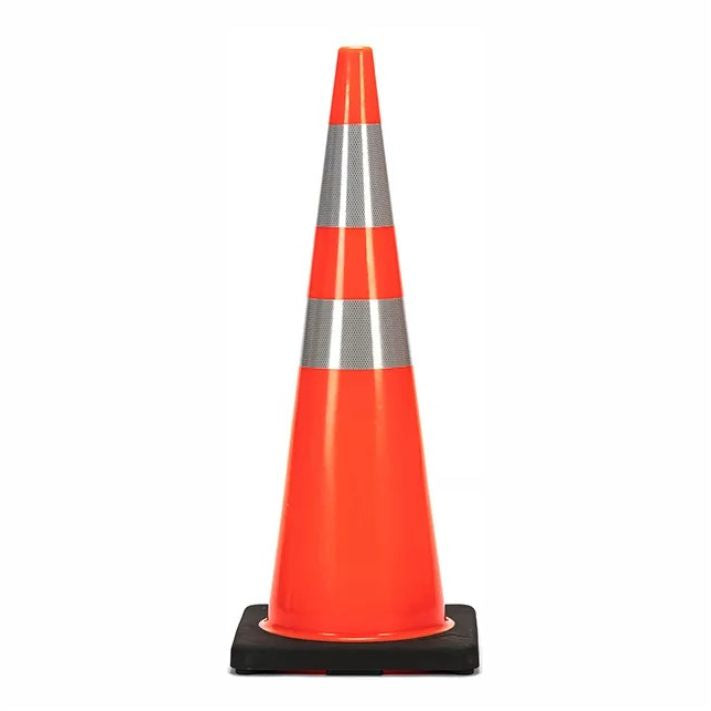 Cono Reflectivo PVC con Base Negra HI-SEG