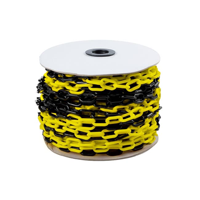 Cadena Plástica Negro y Amarillo 6mm x 25mts HI-SEG